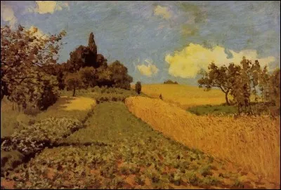 Qui est le peintre de "Champs de blé, coteaux, Argenteuil" ?