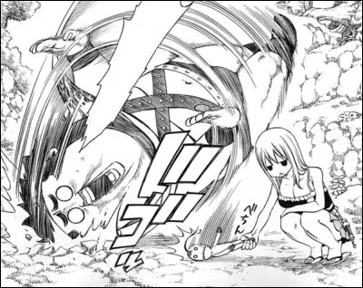 Quelle technique secr&egrave;te utilisent Natsu, Lucy et Happy face &agrave; un des Sept Fr&egrave;res du Purgatoire dans l'arc Tenr&ocirc; ?