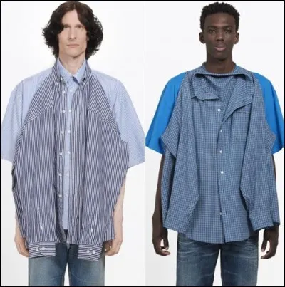 Si, si, c'est la nouvelle mode, la "double-chemise" de Balenciaga. Pour frimer avec celle-ci, il vous en coûtera... ?