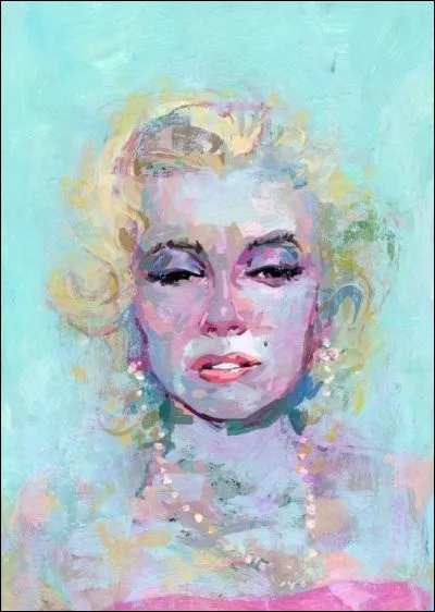 Tout en pastel, Rich Pellegrino a peint ici une célébrité dont l'iconographie est toujours très présente de nos jours. De qui s'agit-il ?