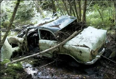 Celle-ci semble avoir fini sa course dans un cours d'eau, de quelle modèle s'agit-il ?