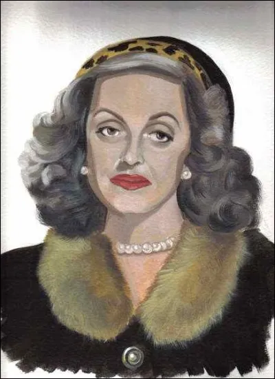 C'est une célèbre et grande actrice américaine qui figure sur ce tableau, dont le peintre n'est pas connu. Qui est-elle ?