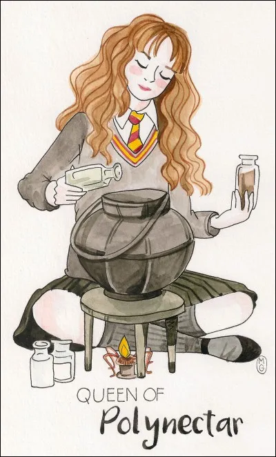 Au cours d'une escapade avec tes amis, ceux-ci changent d'apparence pour se transformer en... Toi ! A l'aide du Polynectar, vous réussissez votre mauvais coup... Quelle couleur prend le Polynectar lorsque vous versez votre cheveu ?