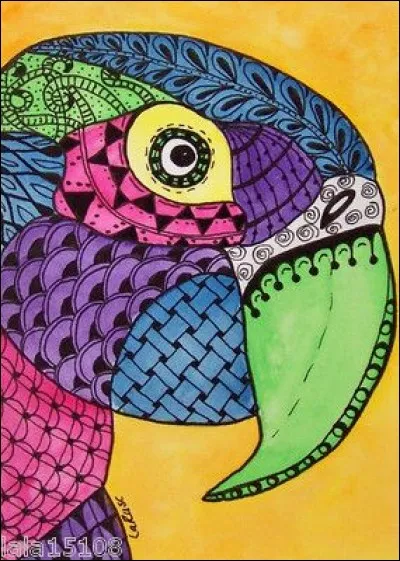 De quelle couleur était le diamant que portrait "l'aigle noir" de Barbara ?