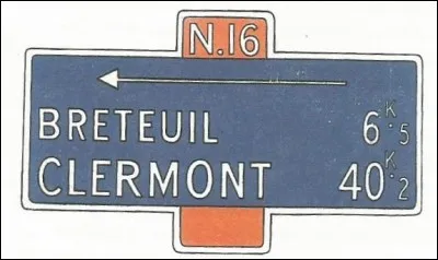 En quelle année a été posé le premier panneau de signalisation routière ?