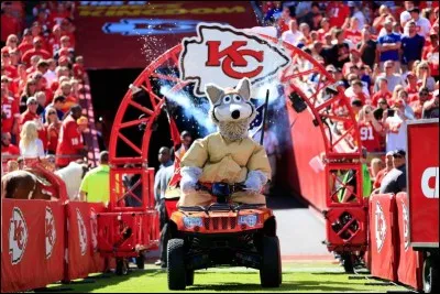 Première mascotte de la NFL introduite au Temple de la Renommée des Mascottes, en 2006. En respect pour les Premières Nations, l'équipe a abandonné sa première mascotte, qui montrait un chef Indien galopant. 
Le Wolfpack était un groupe d'amateurs bruyants : quel nom porte leur porte-bonheur ?