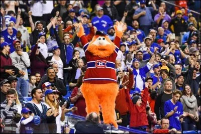 Les Canadiens ont cette mascotte de tatouée dans le coeur : voyez-vous, c'était l'enfant chéri de la défunte concession des Expos de Montréal (MLB) et c'est tout ce que l'on a conservé de cette aventure. Alors, maintenant, elle est à l'emploi du CH et elle porte l'uniforme du Tricolore, vous me feriez vraiment plaisir en sachant son nom.