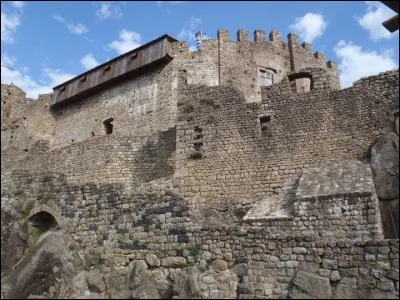 La face sud de la cour haute comporte des constructions de bois, reconstituées en 1997. Ce sont :
