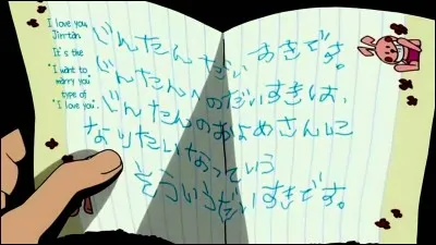 Menma écrit une lettre et aux autres aussi pour leur dire pourquoi elle...