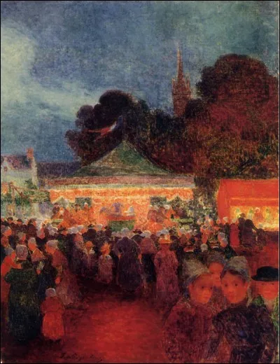 Qui est le peintre de cette "fête de nuit au Croisic" ?