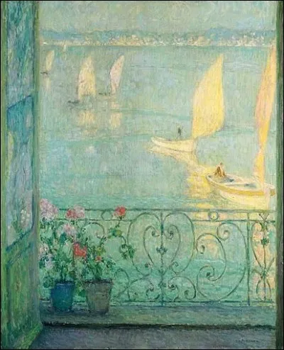 Et enfin cette toile intitulée "La fenêtre - Le Croisic" est signée :