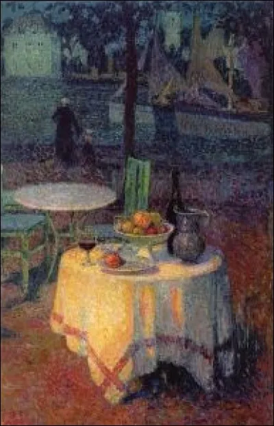 Qui a peint "Le café du port au Croisic" ?