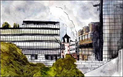 Lignes 5, 6 et 7 - 13ème arrondissement de Paris - L'avenue des Gobelins - Le quartier de la Butte-aux-Cailles - L'Immeuble Grand écran, œuvre du Japonais Kenzō Tange.