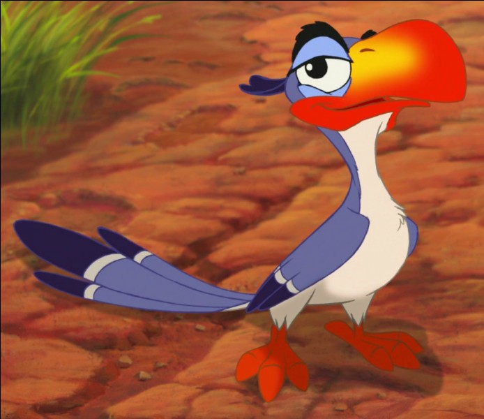 Dans quel dessin animé y a-t-il un oiseau nommé Zazu ?