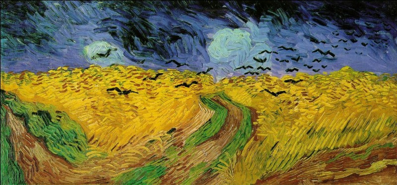 Quel peintre a réalisé ce tableau intitulé 'Champ de blé aux corbeaux' ?