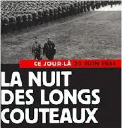 La "nuit des Longs Couteaux" désigne la vague d'assassinats perpétrée en Allemagne, notamment dans la nuit du 29 au 30 juin 1934, par des troupes nazies. Quelles étaient les victimes visées ?