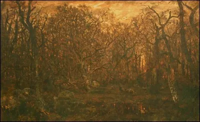 Qui a peint "La forêt en hiver à l'aube" ?