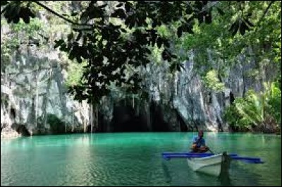 Nous débutons avec une rivière souterraine qui se jette dans la mer et subit l'influence des marées. Cet ensemble de grottes présente un paysage karstique spectaculaire, un écosystème en direct de la montagne jusqu'à la mer.
Quelle est cette rivière saumâtre des Philippines ?