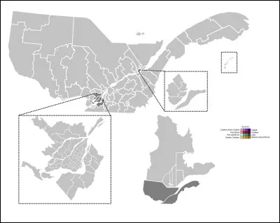 Combien y a-t-il de circonscriptions au Québec (2018) ?