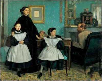 Qui est l'auteur de ce tableau intitulé 'La Famille Bellelli' qui dépeint une famille et un intérieur bourgeois du milieu du 19e siècle ?