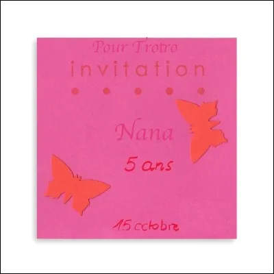 Qui Nana invite-t-elle à sa fête d'anniversaire ?