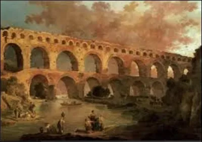 Quel préromantique (1733-1808) a peint ce tableau nommé ''Le Pont du Gard'', en 1787 ?