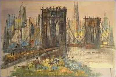 Quel est le nom de cette femme (1889-1963) artiste peintre de mouvement dadaïste, qui a peint (je n'ai pas la date exacte), ce tableau intitulé ''Le Pont de Brooklyn'' ?