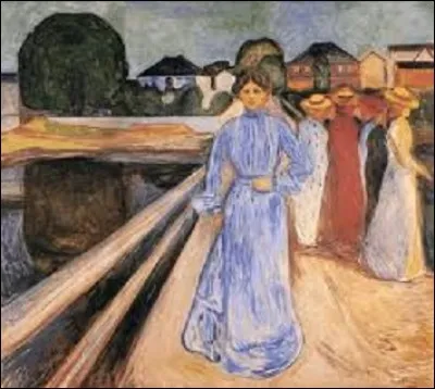 ''Dames sur le pont'' est un tableau de 1902 réalisé par un peintre expressionniste. Parmi les trois artistes cités ci-dessous, lequel a peint cette scène ?