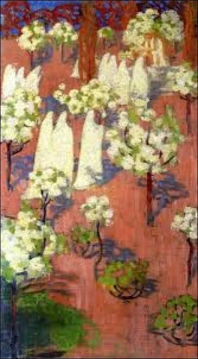 Cochez l'auteur de "Printemps virginal (pommiers en fleurs)".