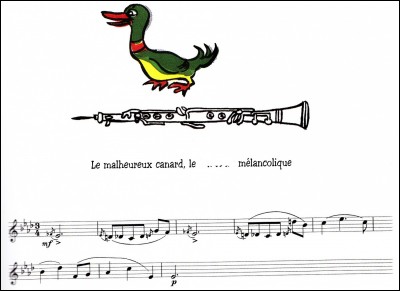 Dans le conte musical ''Pierre et le loup'', par quel instrument est représenté le canard ?