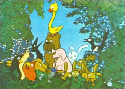 Ce canard jaune au long cou vit dans une ferme avec ses amis. Quel est son nom ?