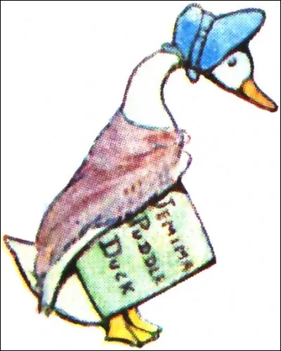 Dans un livre pour enfants, écrit et illustré par Beatrix Potter, quel est le nom français de cette cane dont les ufs sont régulièrement confisqués par la fermière qui la considère comme une mauvaise couveuse ?