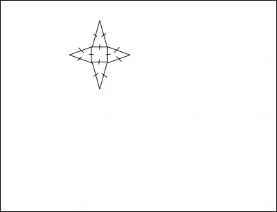 Sur cette photo, il y a une &eacute;toile qui a un carr&eacute; de p&eacute;rim&egrave;tre de 36 cm. Trouvez le p&eacute;rim&egrave;tre de l'&eacute;toile.