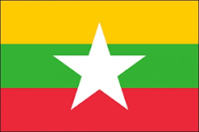 Je suis un pays d'Asie du Sud-Est, je m'appelais anciennement 'Birmanie' et le drapeau ci-dessus m'appartient. Je suis...