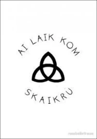 /////*Spécial trigedasleng*/////
(Langue des natifs) 

Que veut dire "Ai laik Okteivia kom Skaikru" ?