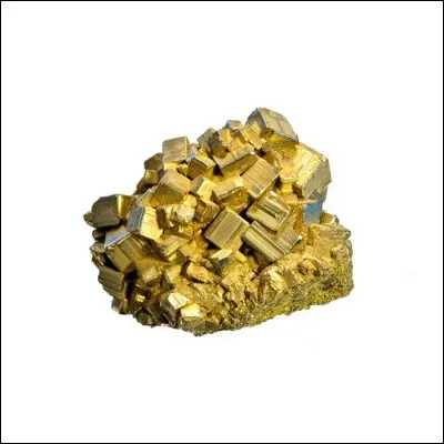 Le sulfure de fer aux cristaux à reflets dorés est la ...