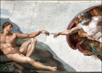 Où Michel-Ange a-t-il peint une fresque dont ce thème 'La Création d'Adam' est connu dans le monde entier ?