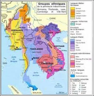 Quelle est la réponse exacte, langues d'Asie du sud-est ?