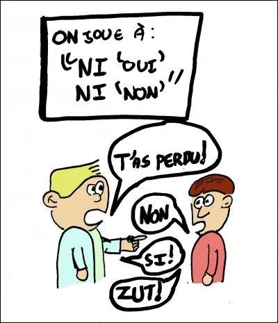 Au jeu du ni oui ni non, il ne faut répondre que par oui et non aux questions :