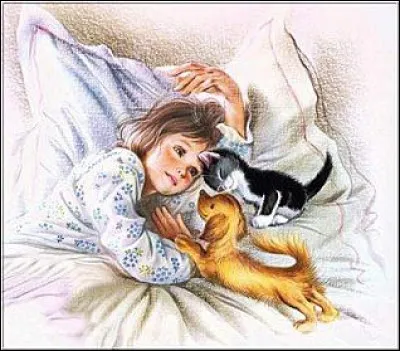 Dans la série de livres "Martine", comment s'appellent ses animaux de compagnie ?