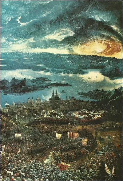 Voici un détail de "La Bataille d'Alexandre", célèbre tableau de...