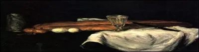 Il se prénomme Paul, est né à Aix-en-Provence, et a peint cette nature morte au pain et ufs. 
Retrouvez l'artiste.
