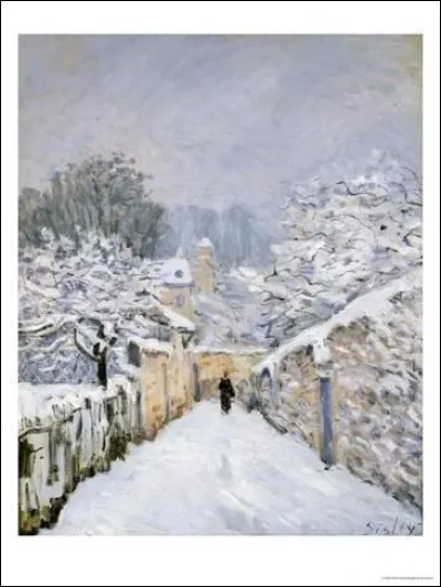 Qui a peint le tableau "Neige à Louveciennes" ?