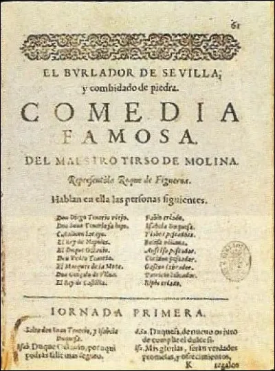 Tirso de Molina a créé un personnage très célèbre : lequel ?