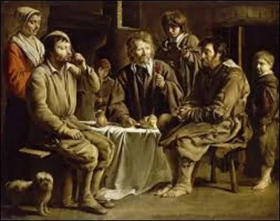 Lequel des trois frères Le Nain a peint cette huile sur toile nommée ''Repas de paysans'' en 1642 ?