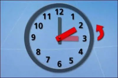 On recule l'horloge d'une heure.