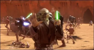Le Maître Jedi Kit Fisto est mort lors de la bataille de Géonosis dans l'épisode 2.