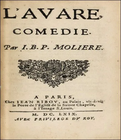Qui est le personnage central de la comédie de Molière L'Avare' ?