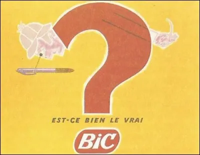 Le premier stylo à bille jetable est né en...