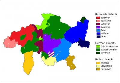 Quels sont les dialectes romanches de Suisse ?